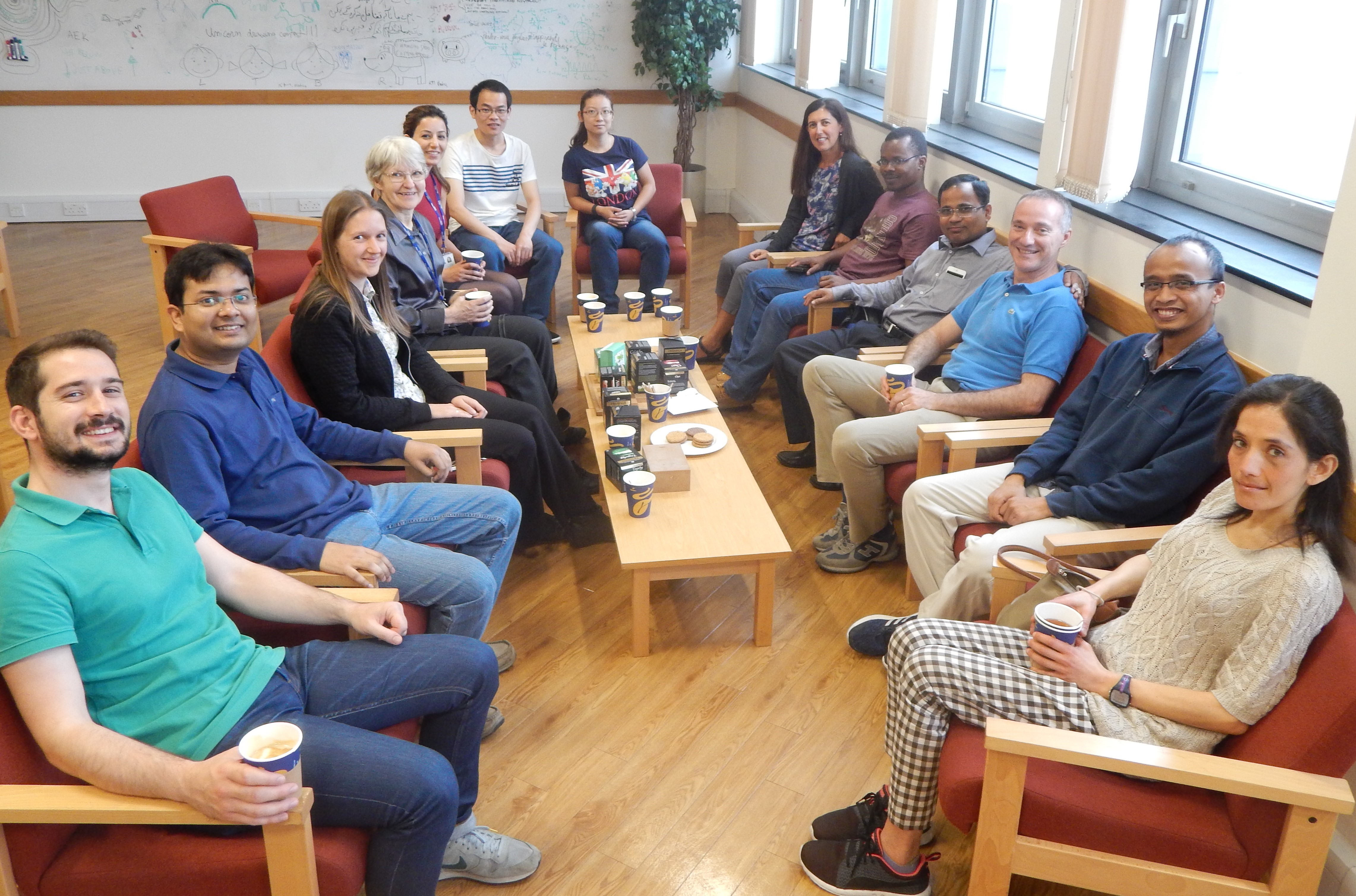 Research Group in the Faraday cage at a coffee